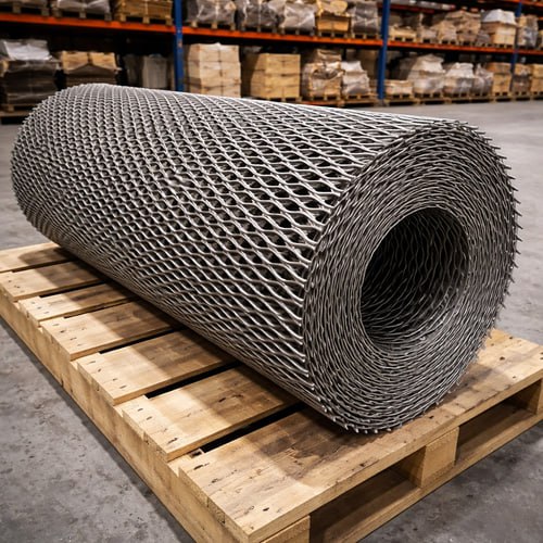 Лист титановый просечно-вытяжной 10х12х0.4 изображение