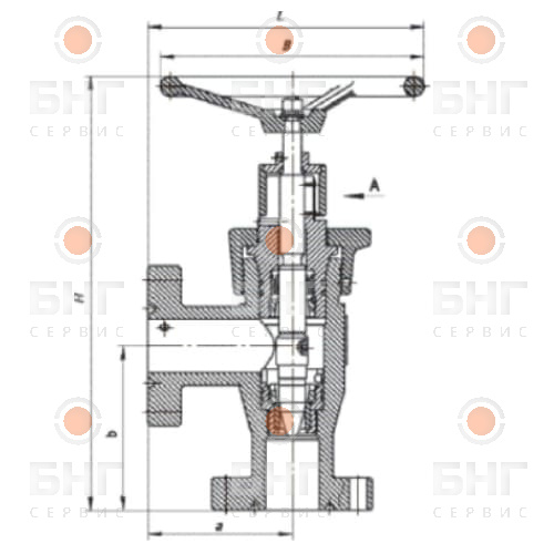 Дроссель DN 100 PN 14 чертеж