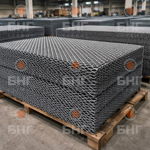 Сетка просечно-вытяжная стальная ПВЛ 510 110х20,5х1400 мм ст20 чертеж