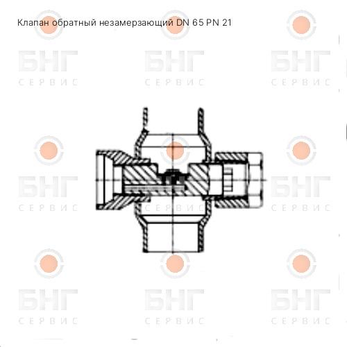 Клапан обратный незамерзающий DN 50 PN 140 бар чертеж